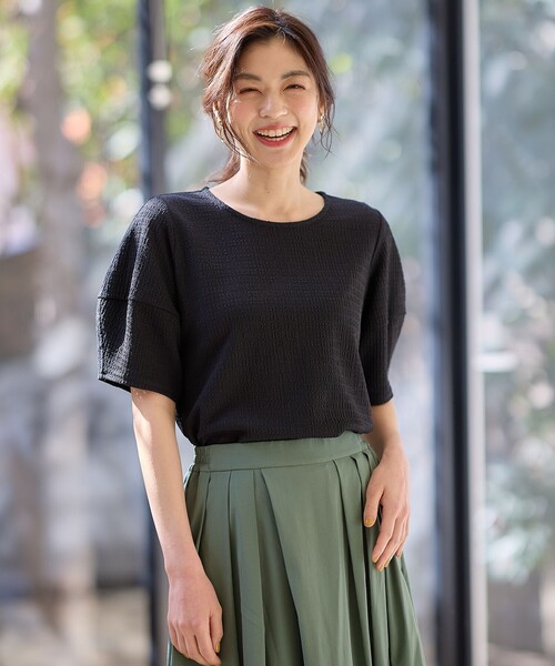 

Топ с рукавами-фонариками ANY, черный