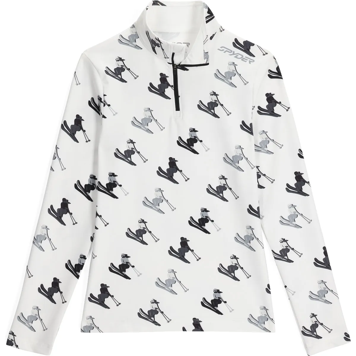 

Женская футболка Vivid 1/2 Zip Base Layer Spyder, белый/черный