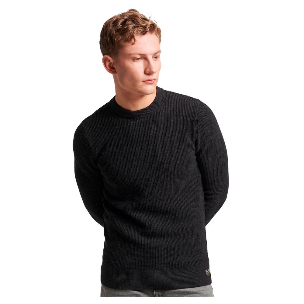 

Свитер Superdry Textured Crew Neck, черный