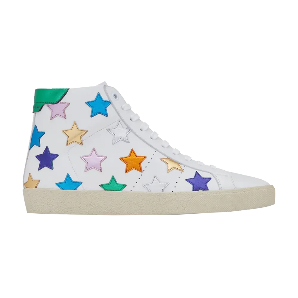 

Высокие кроссовки Saint Laurent Court Classic SL/06 Metallic California High, белый