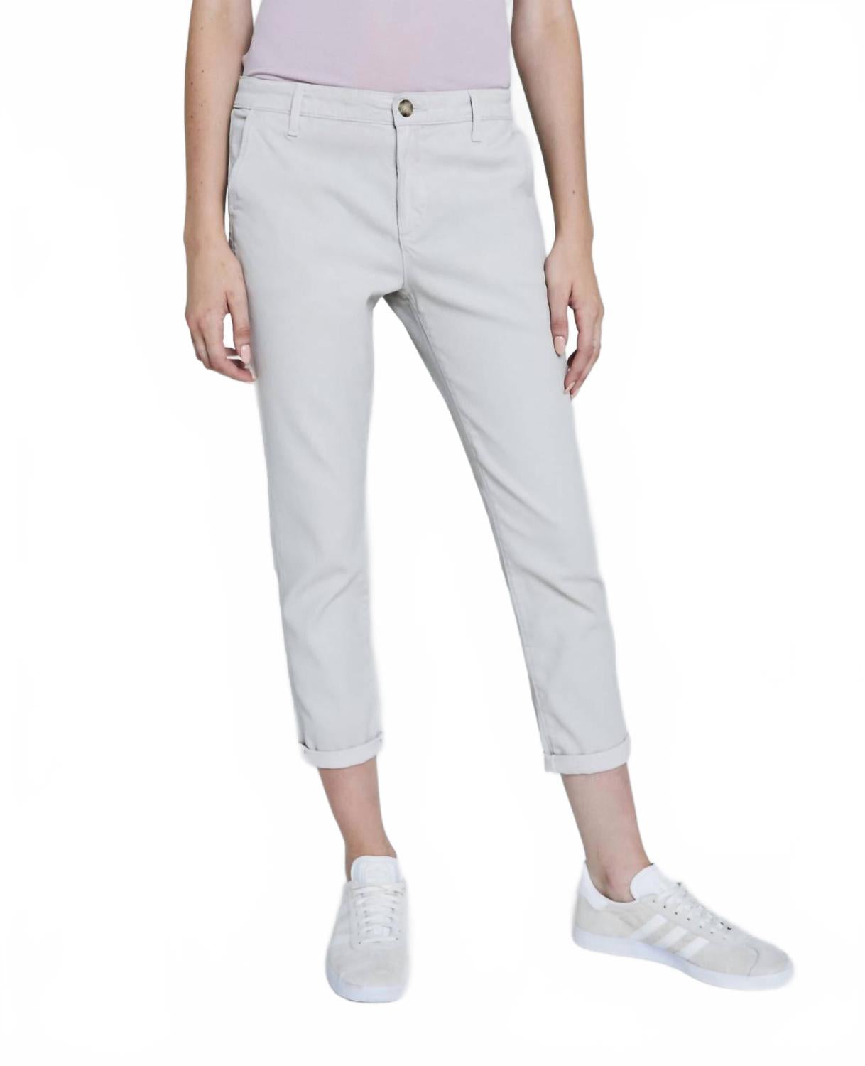 

Кожаные брюки Caden в светло-дымчатом цвете AG Jeans, Light Pale Smoke