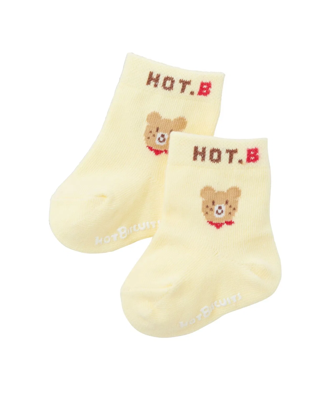 Носки для новорожденных с логотипом MIKIHOUSE HOT BISCUITS, 7-8 см, айвори