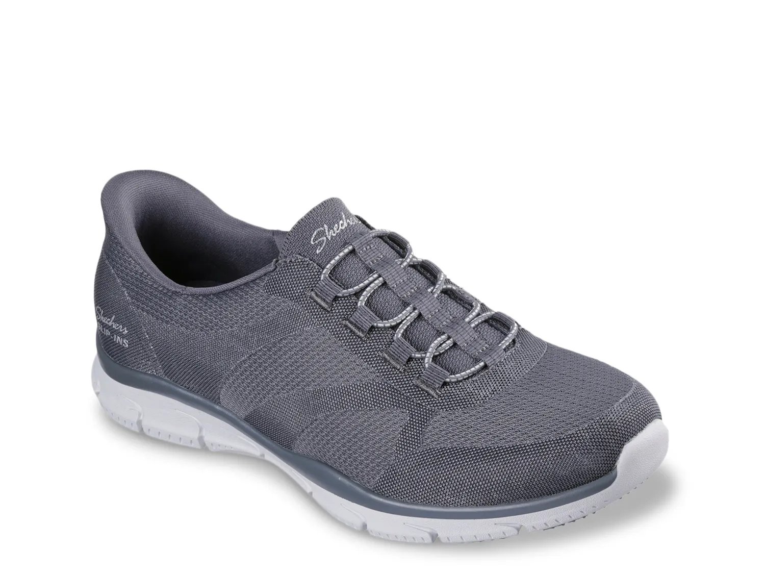 Кроссовки Skechers Slip-ins: Brilliance Shadow Step Slip-On Sneaker, Grey Snake Print