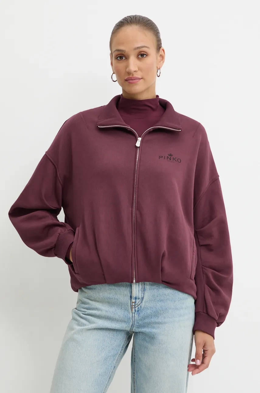 

Хлопковая толстовка Pinko, гранатовый