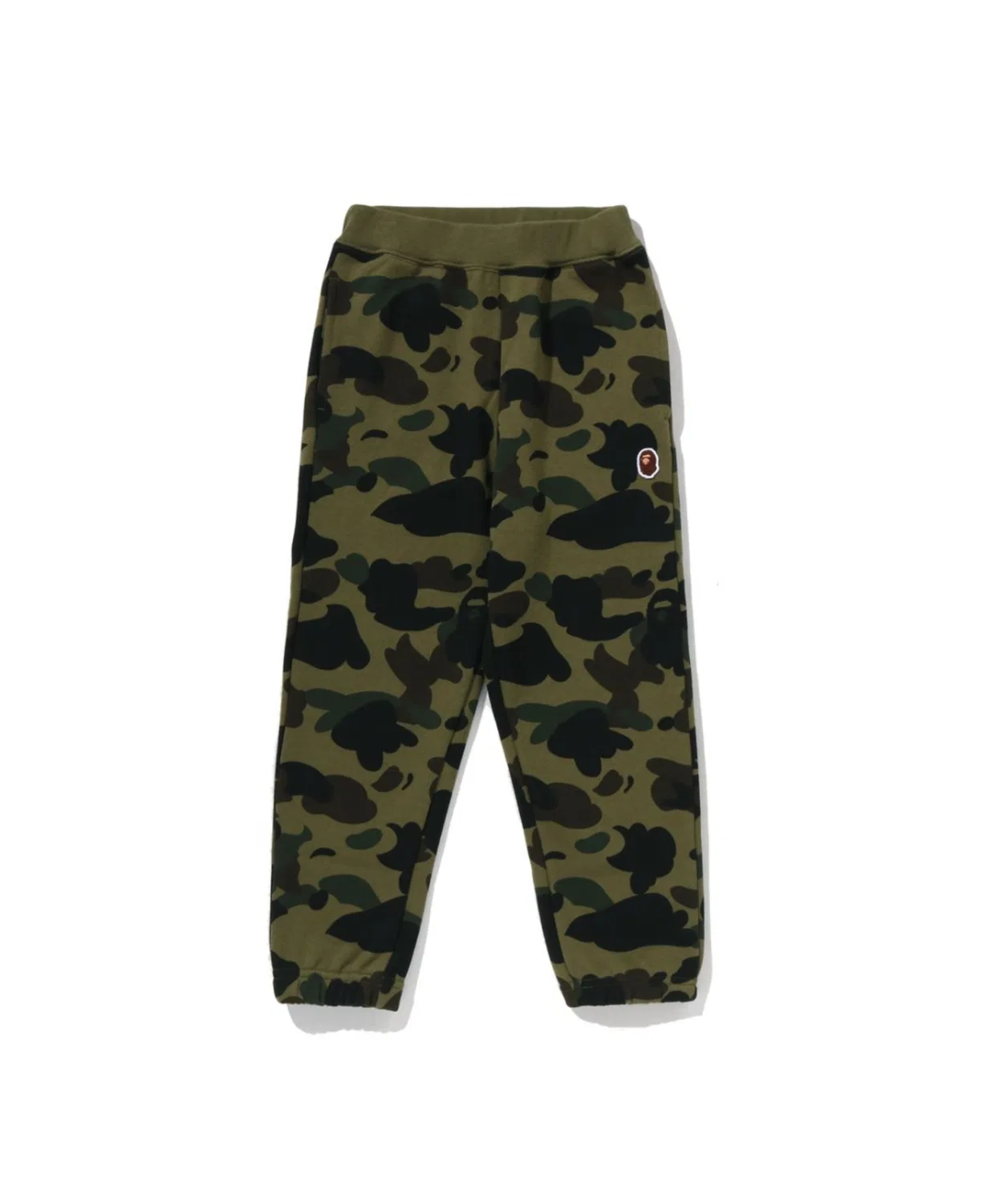 Спортивные штаны с камуфляжным принтом A Bathing Ape 1ST CAMO, хлопок, зелёный