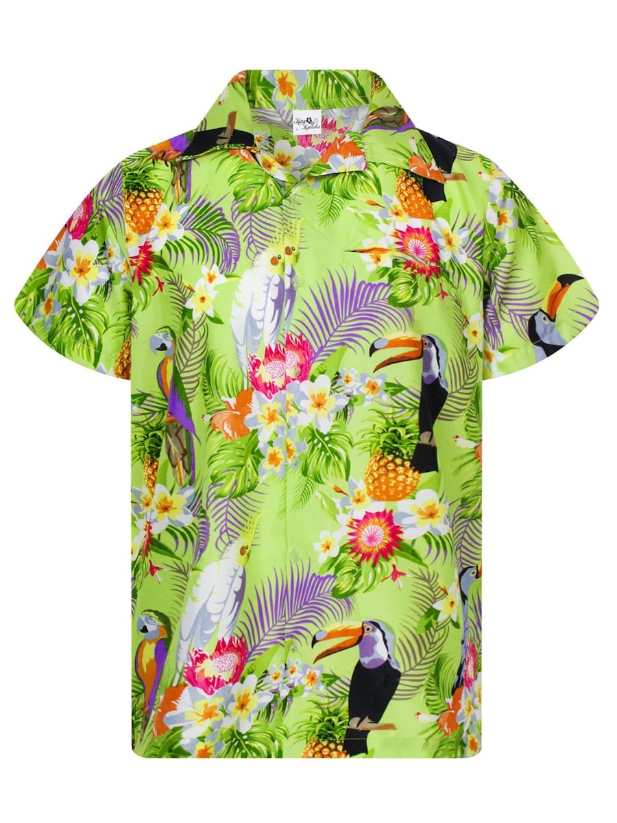 

Рубашка King Kameha Parrot Cockatoo, светло-зеленый