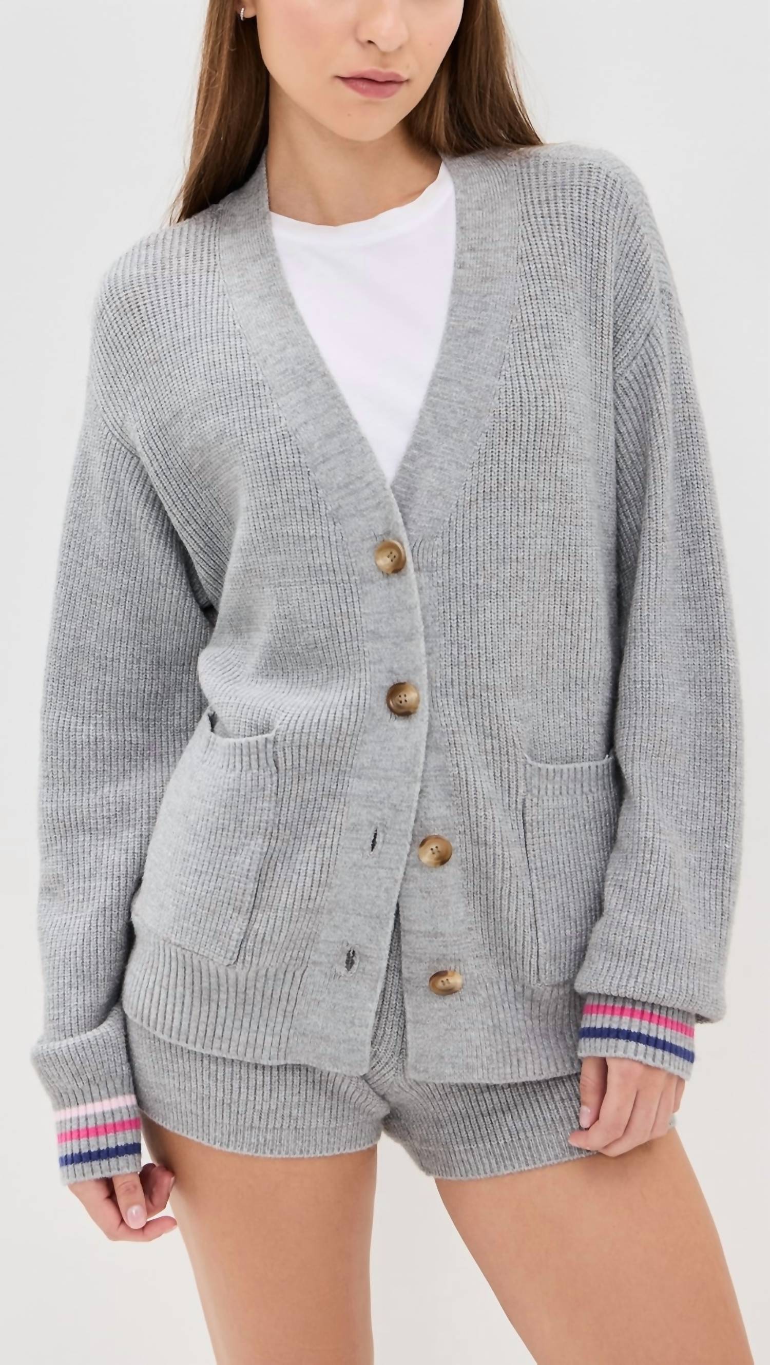 

Свитер Weather Cardigan In Heather Grey PJ Salvage