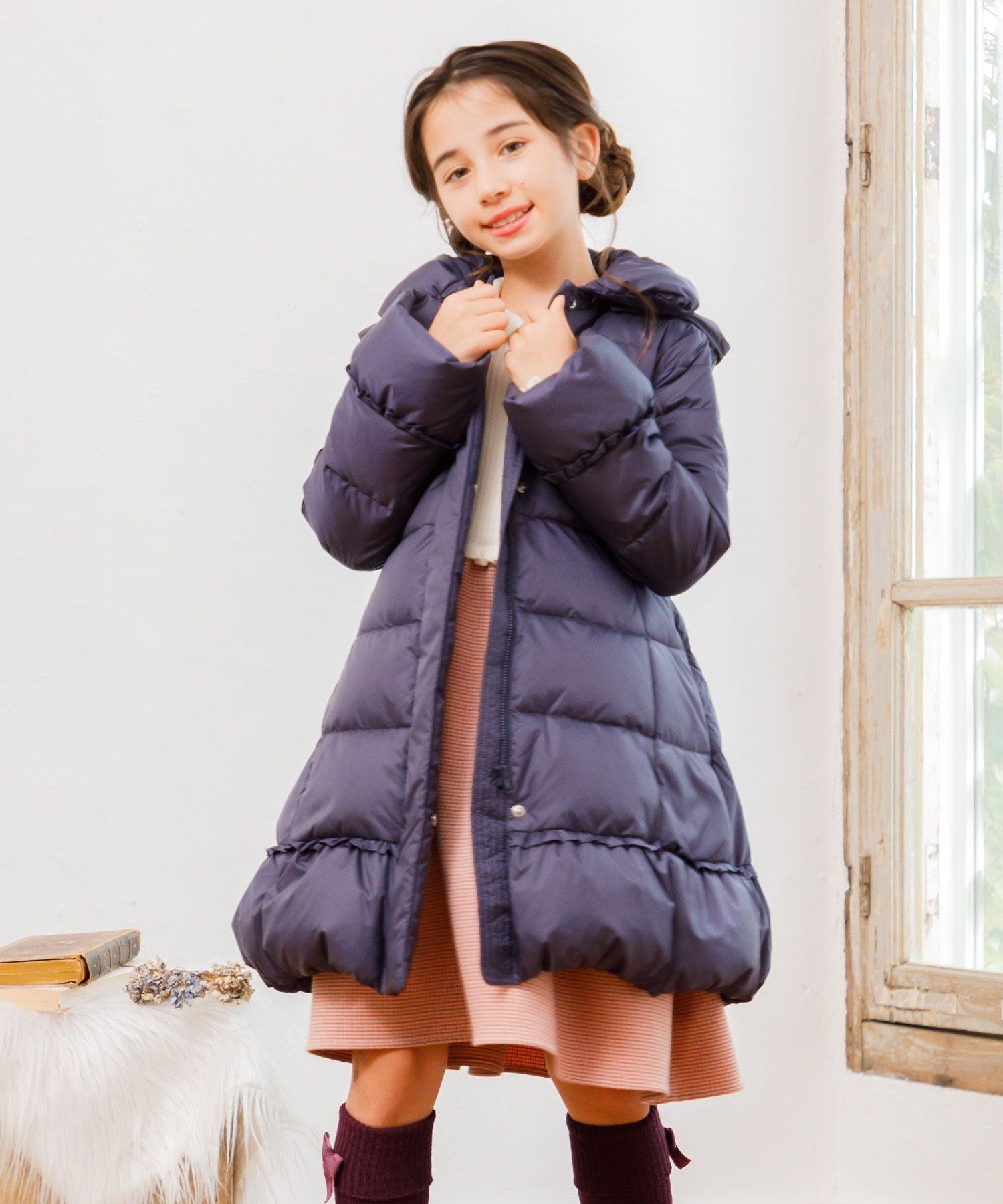 Пуховик [110-140 см] Длинный вниз Kids Suite, Navy [075]