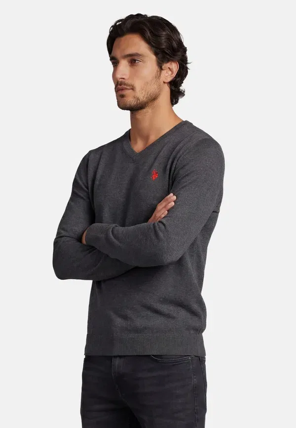 Джемпер Usphil U.S. Polo Assn, антрацит красный — фото 2