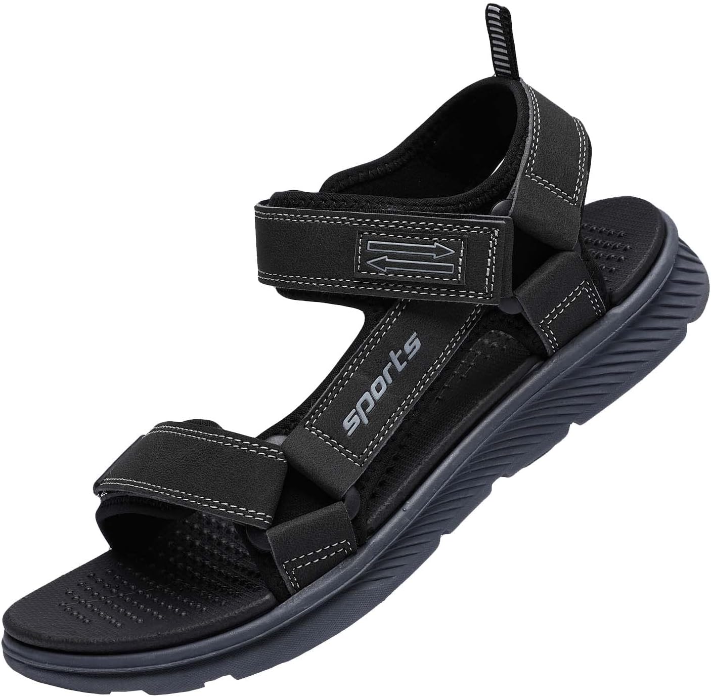 

Мужские спортивные сандалии Eliogn с поддержкой свода стопы, с открытым носком, для походов по тропам, пляжные сандалии, летние водные обувь, серый