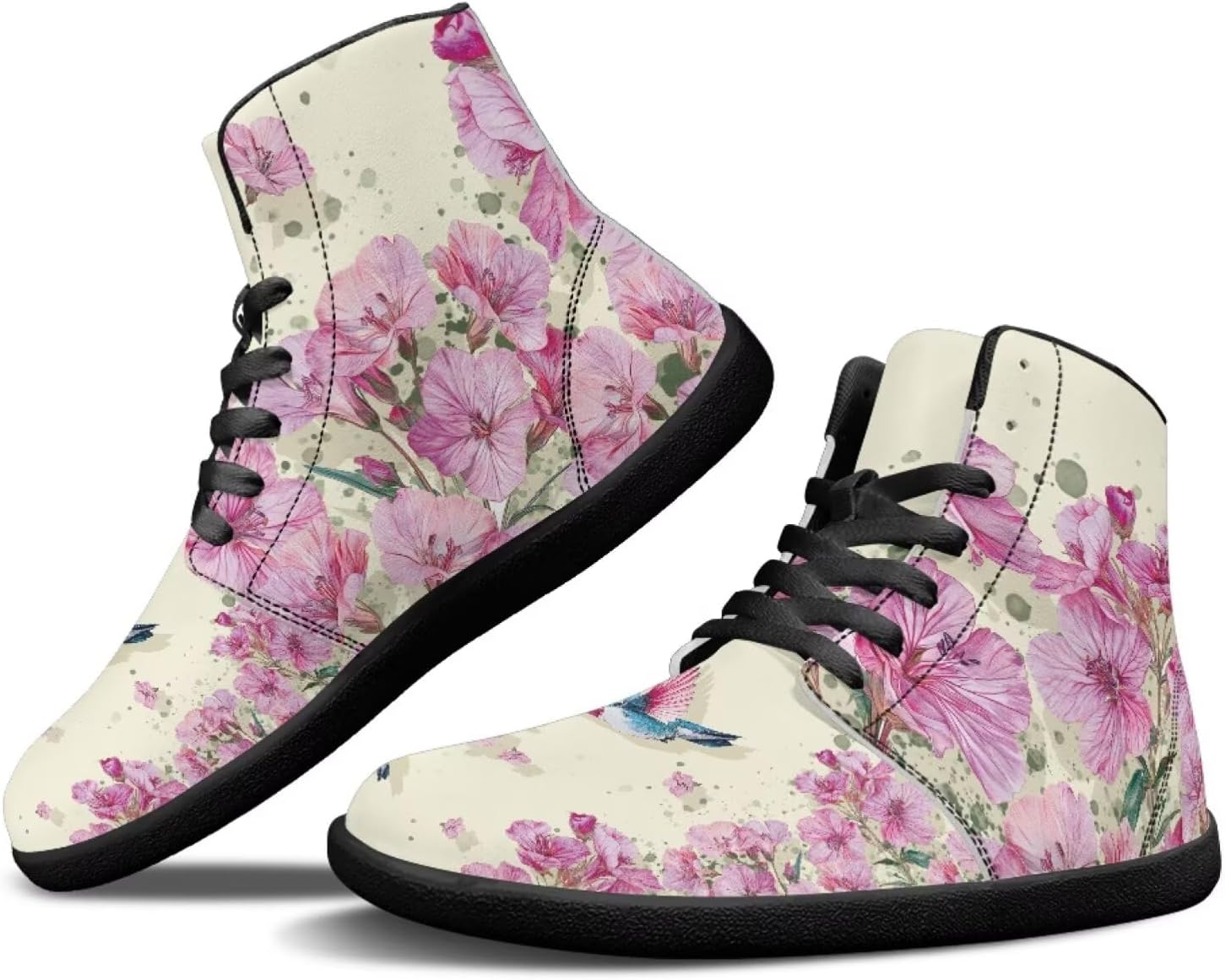 

Женские и мужские босоногообразные ботинки Binienty, широкая полнота, модные кроссовки на шнуровке, минималистичные обувь с нулевым перепадом, уличная обувь, розовый