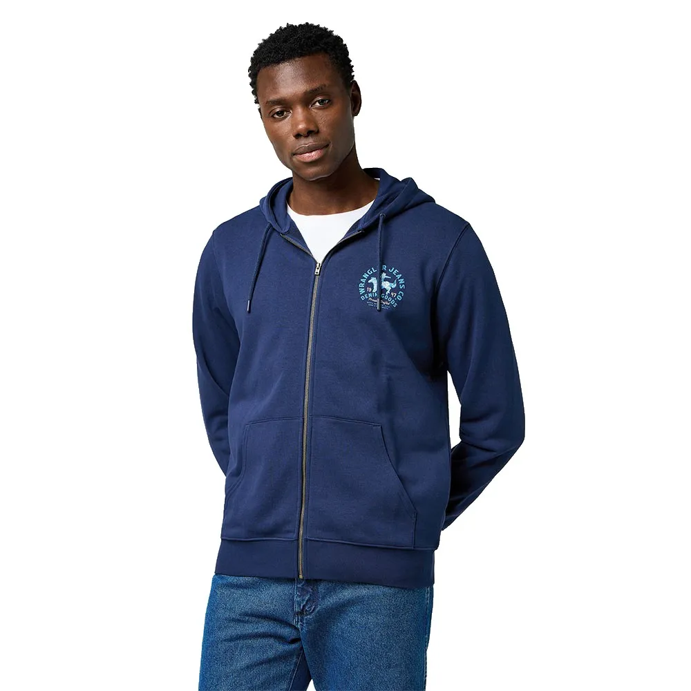 

Толстовка Wrangler Graphic Regular Fit full zip, синий