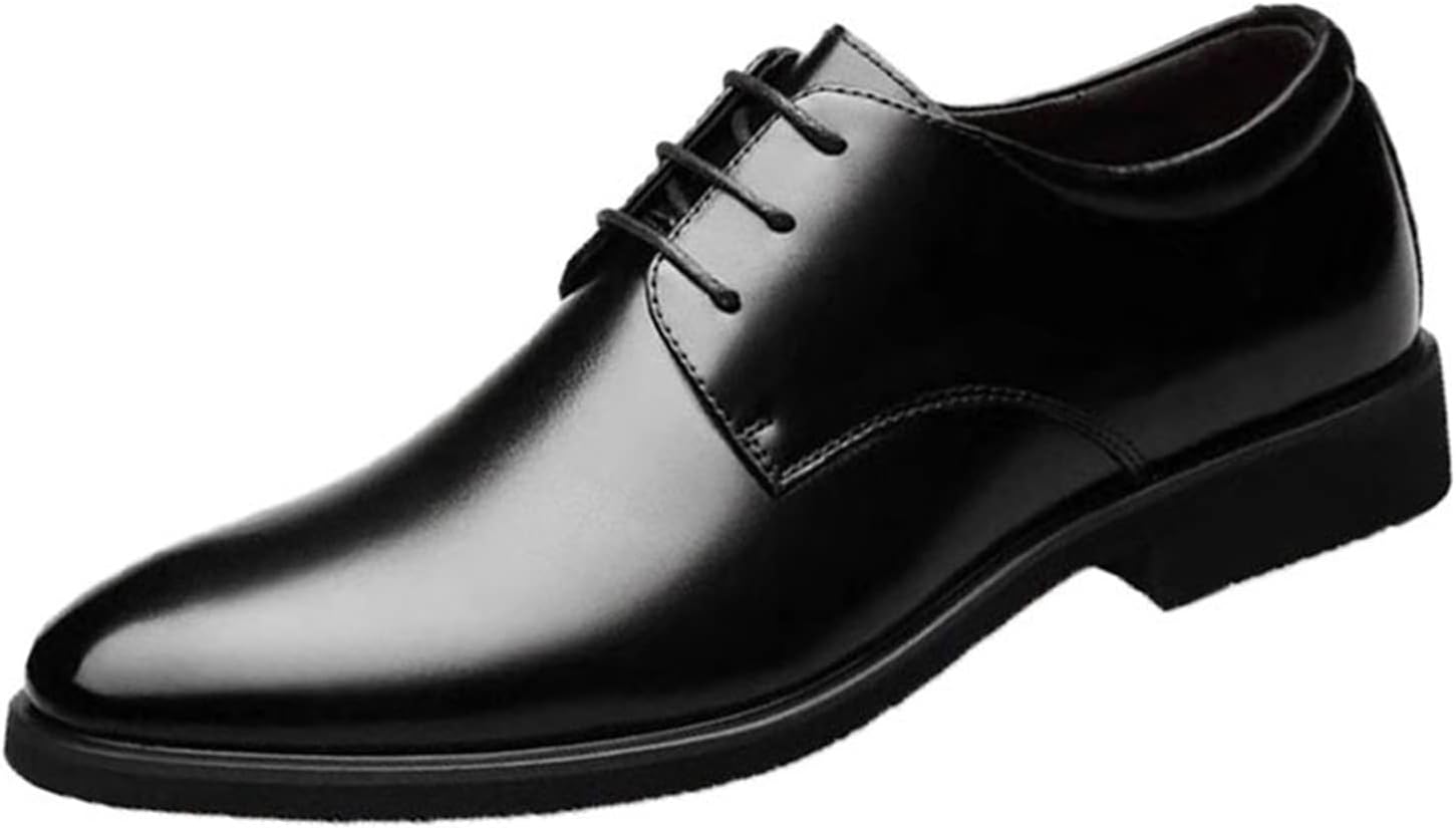

Мужские оксфорды Классические деловые кожаные туфли Мужские туфли для повседневной носки, вечеринок и вечеров Осень Весна Generic, черный