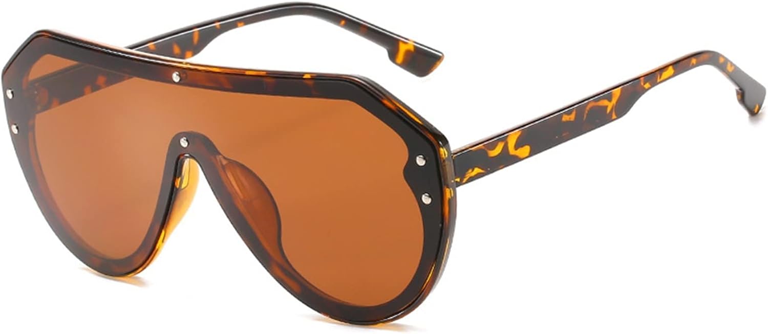 

Модные солнцезащитные очки в крупной оправе 2027 года для мужчин и женщин, для отдыха на природе, пляжа и других мероприятий (Цвет: C, Размер: Средний) MTZJH, One Color