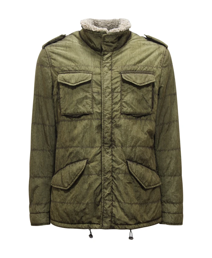 

Легкая стеганая куртка со съемным воротником Hevo, зеленый