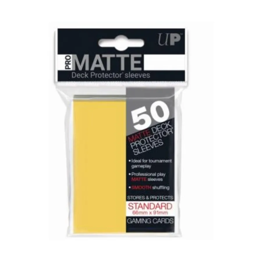 

Карманы для визиток Pro-Matte с антибликовым покрытием — желтые (50), Card Sleeves - Standard - Pro-Matte (Ultra-Pro)