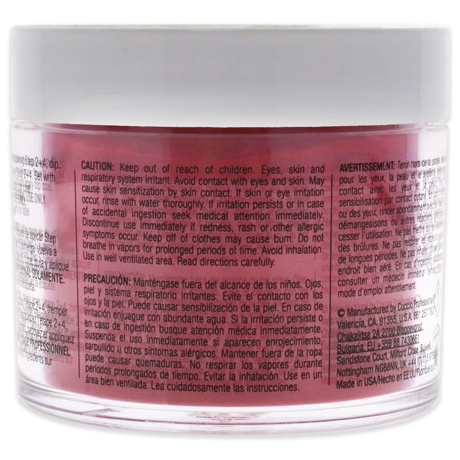 Система для окрашивания ногтей Pro Powder Polish Nail Colour Dip System - A Kiss In Paris от Cuccio Colour для женщин - 1,6 унции (47 г) пудры для ногтей, коричневый — фото 2