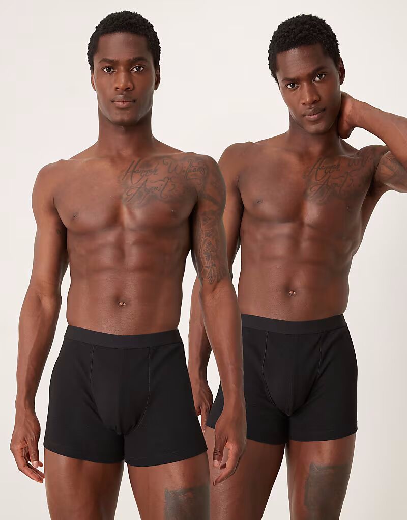 

Капсульная коллекция ASOS DESIGN, 2 пары боксеров черного цвета