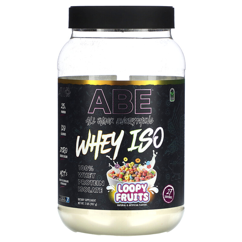 

ABE, Whey ISO, сывороточный протеин, петлевые фрукты, 907 г (2 фунта)