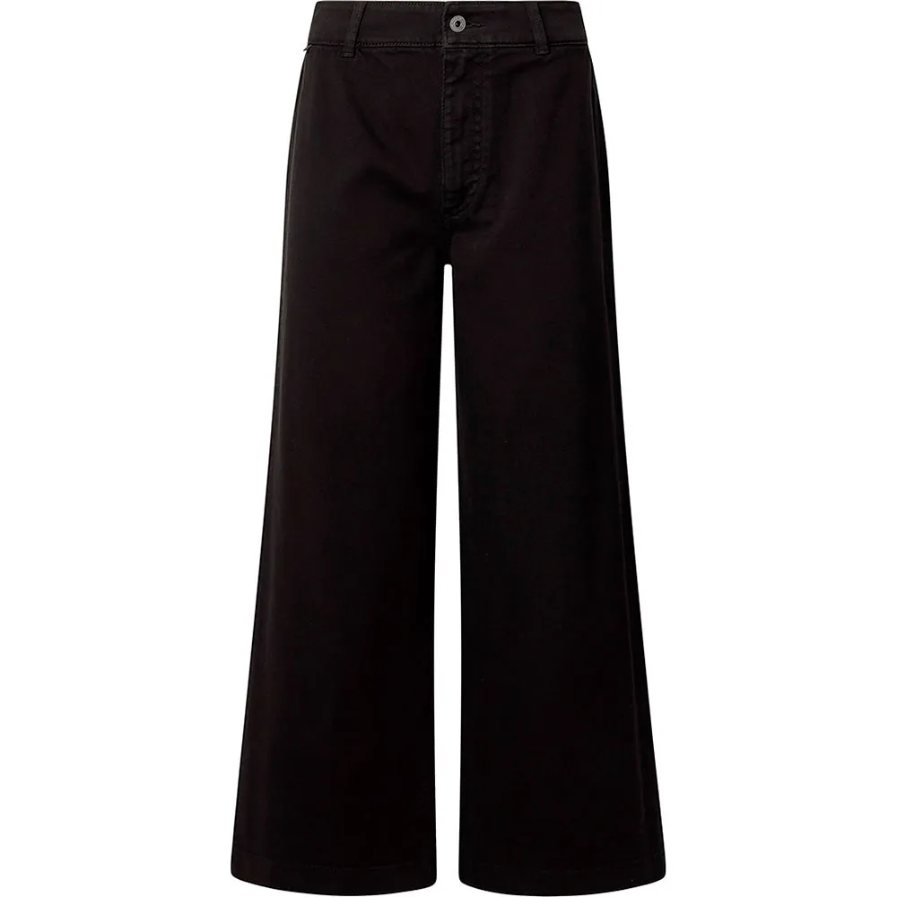 

Брюки Pepe Jeans Tania Wide Crop high waist, черный