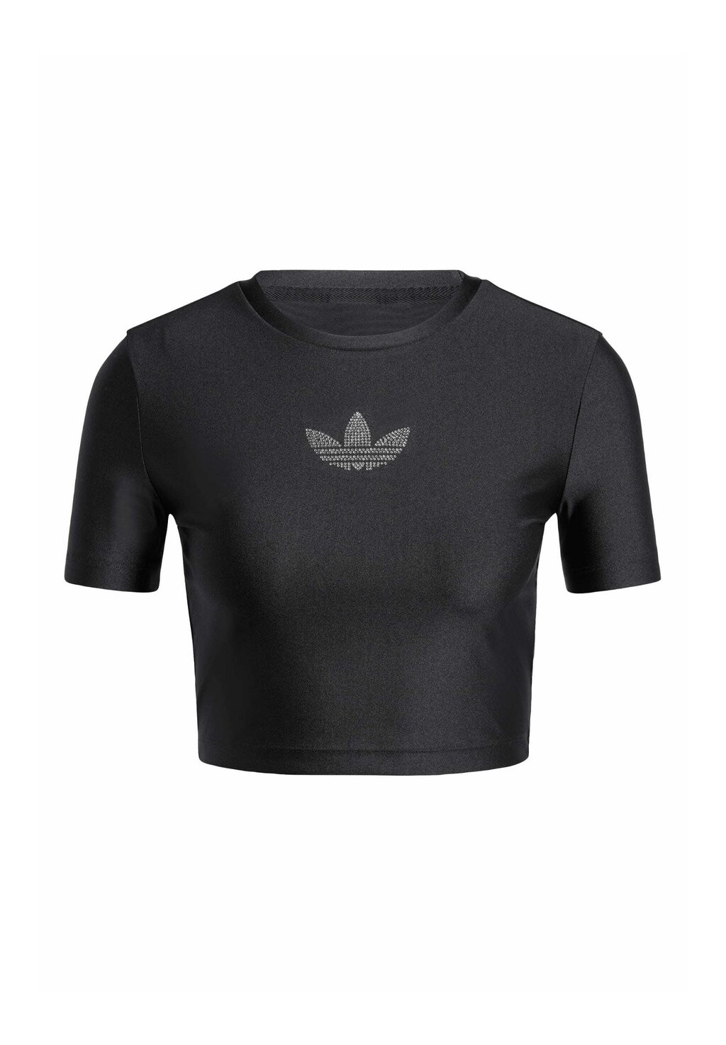 

Футболка с принтом RHINESTONE TREFOIL adidas Originals, черный