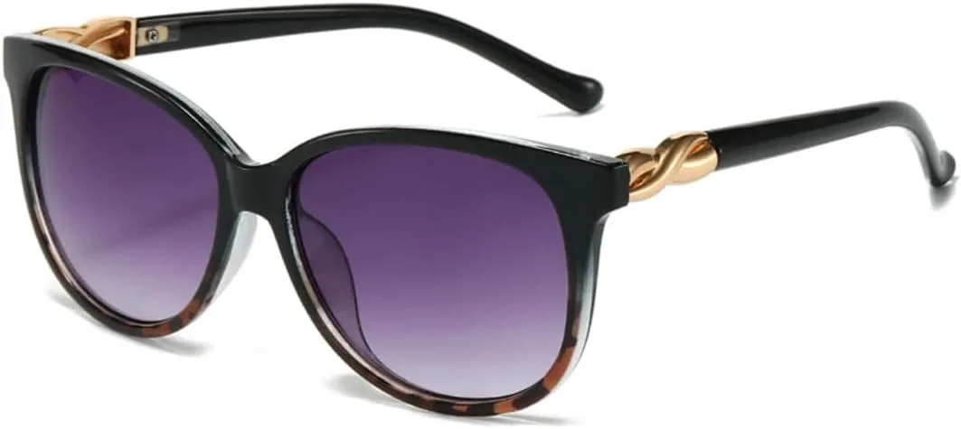 

Элегантные женские солнцезащитные очки в роскошной оправе из сплава с витыми дужками, большого размера, для активного отдыха на открытом воздухе VFDHN, Black Leopard