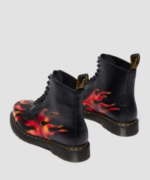 Ботинки 8-шнуровочные Dr. Martens 1460 Pascal Flame, черный — фото 4