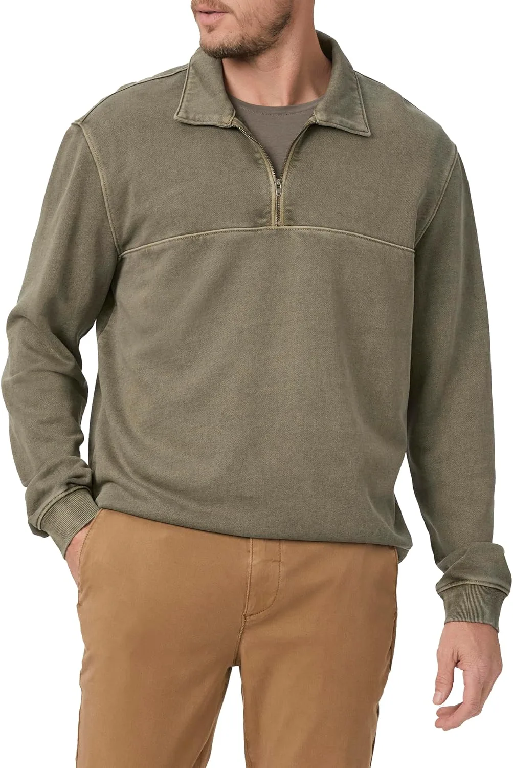 

PAIGE Мужская толстовка Davion с молнией на четверть