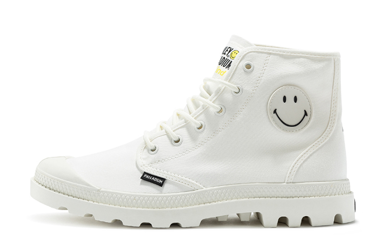 

Smiley X Pampa Canvas Shoes Unisex High-top White Palladium