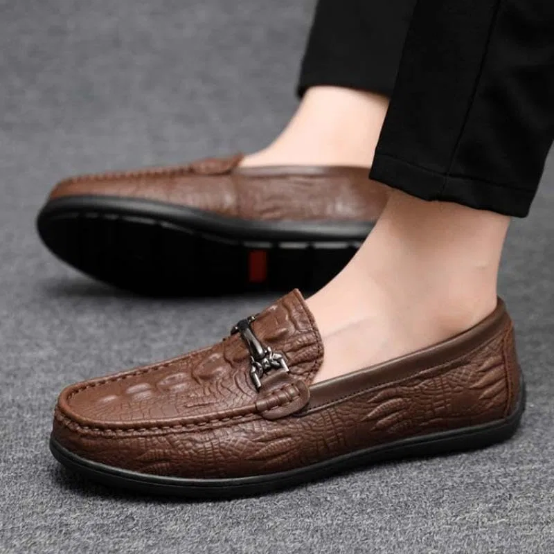 Мужские лоферы, Casual, Loafers & Slip-Ons, Men's Casual Loafers, Коричневый Fusecottc — фото 3