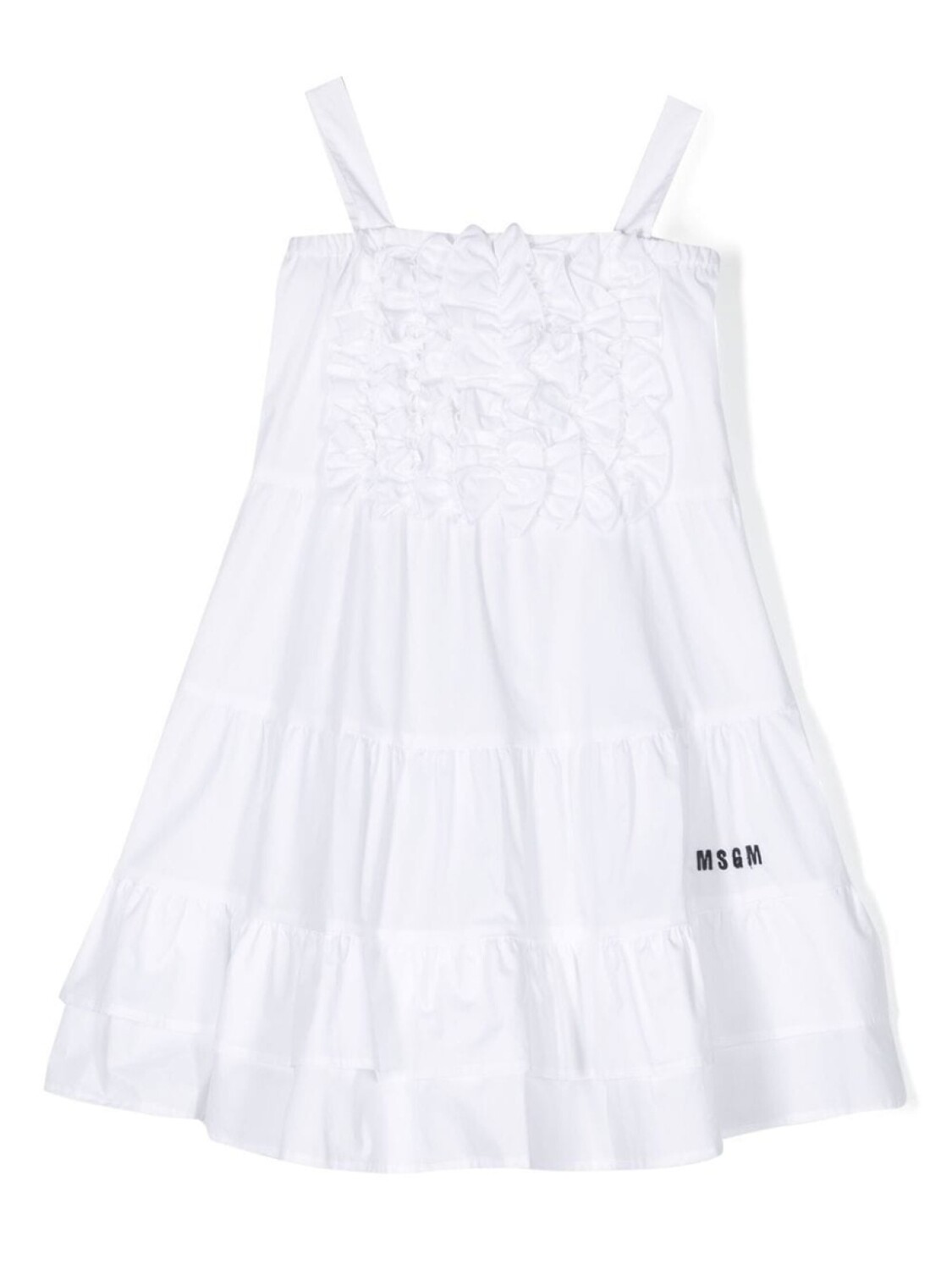 

MSGM Kids платье с оборками, белый