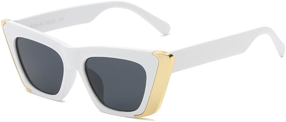 

Солнцезащитные очки «кошачий глаз» в тонкой оправе для женщин и мужчин. Классические элегантные солнцезащитные очки в винтажном стиле для мужчин и женщин TYUVIVO, White