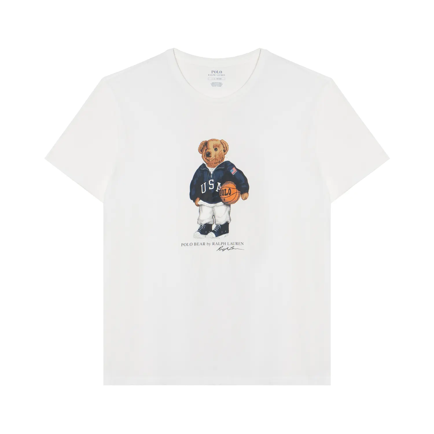 Футболка Polo Ralph Lauren Bear Basketball, белый