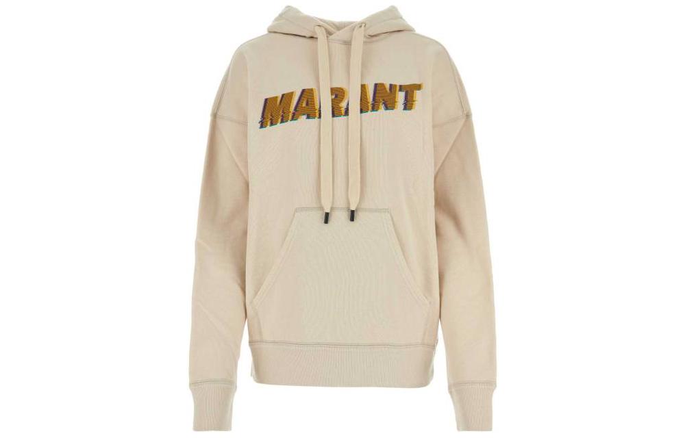 Толстовка с капюшоном и принтом логотипа Étoile на шнурке ISABEL MARANT, белый — фото 3