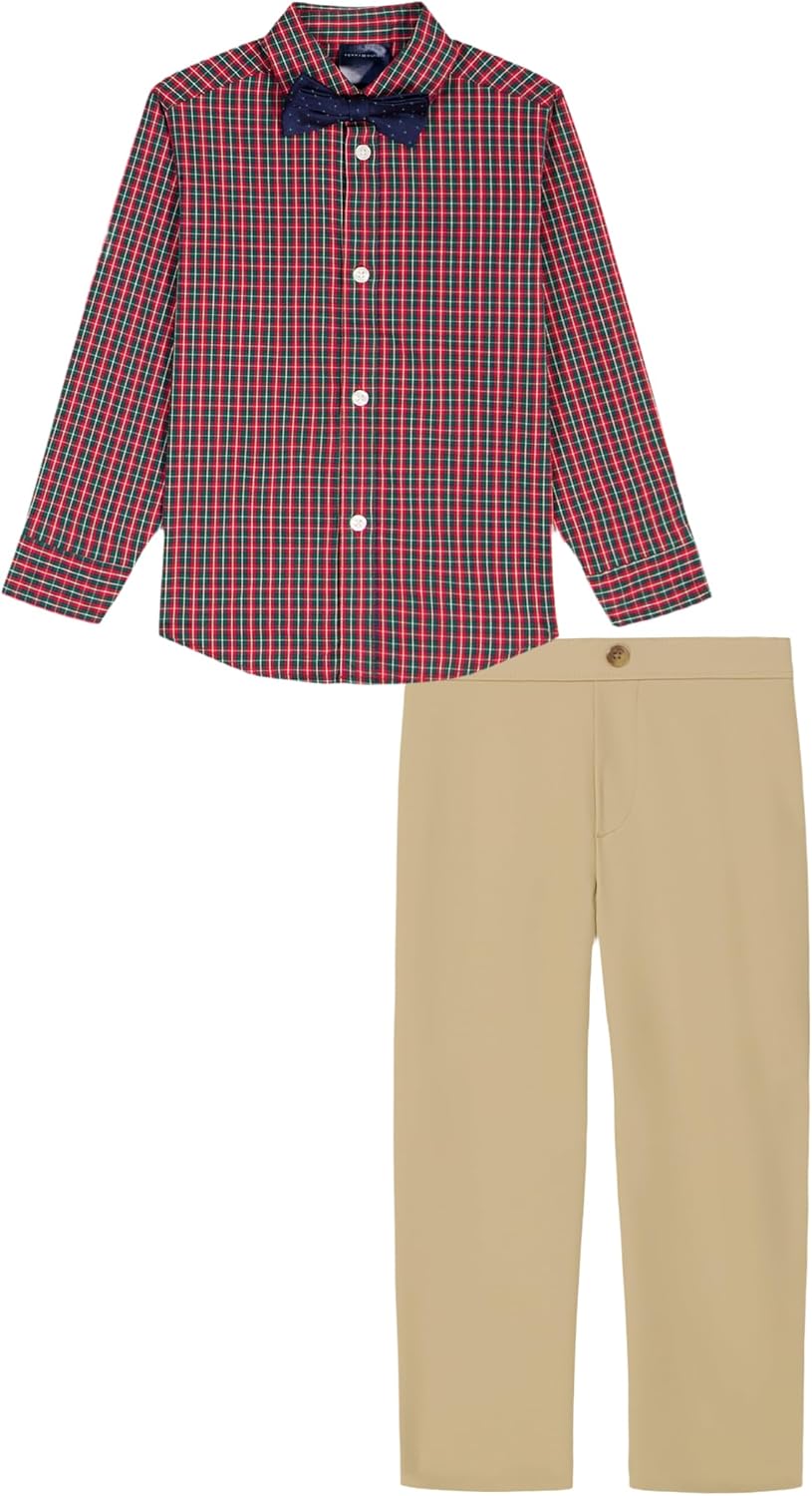 

Комплект Tommy Hilfiger Boys из 3 предметов: рубашка, брюки, галстук, Cabernet