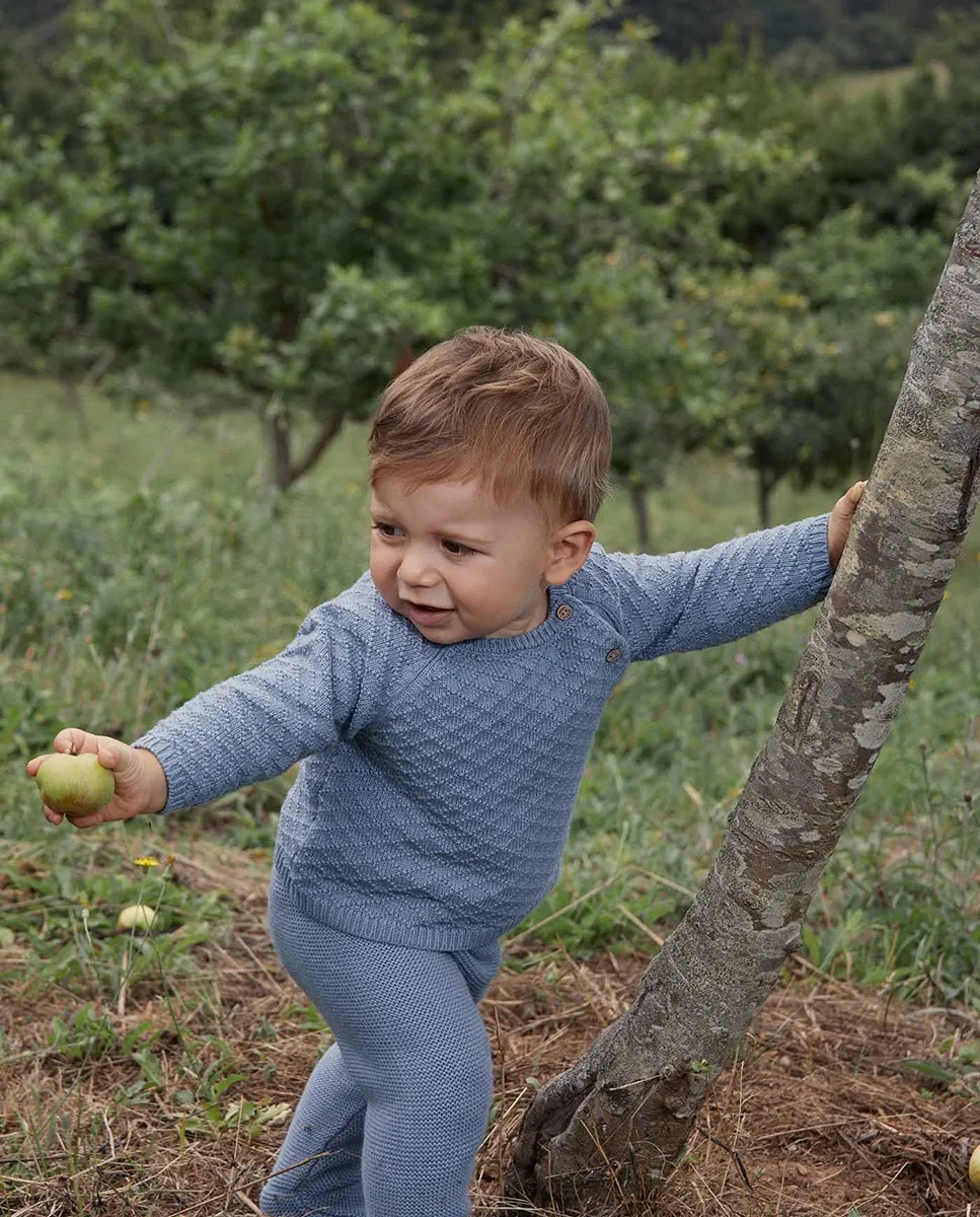 

Гетры вязанные простой вязкой Sfera, синий