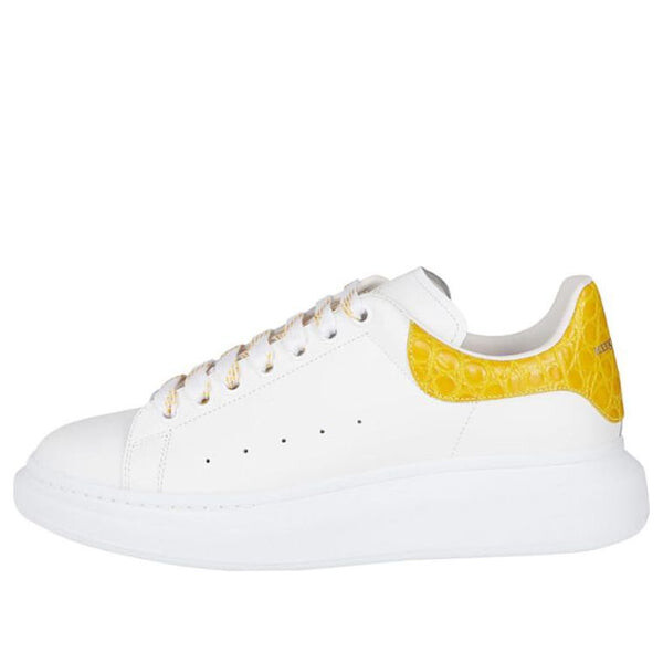 

Кроссовки oversized sneaker 'white yellow crocodile' Alexander Mcqueen, белый