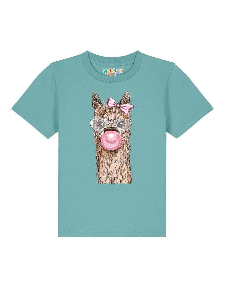 

Футболка wat Apparel, цвет teal monstera