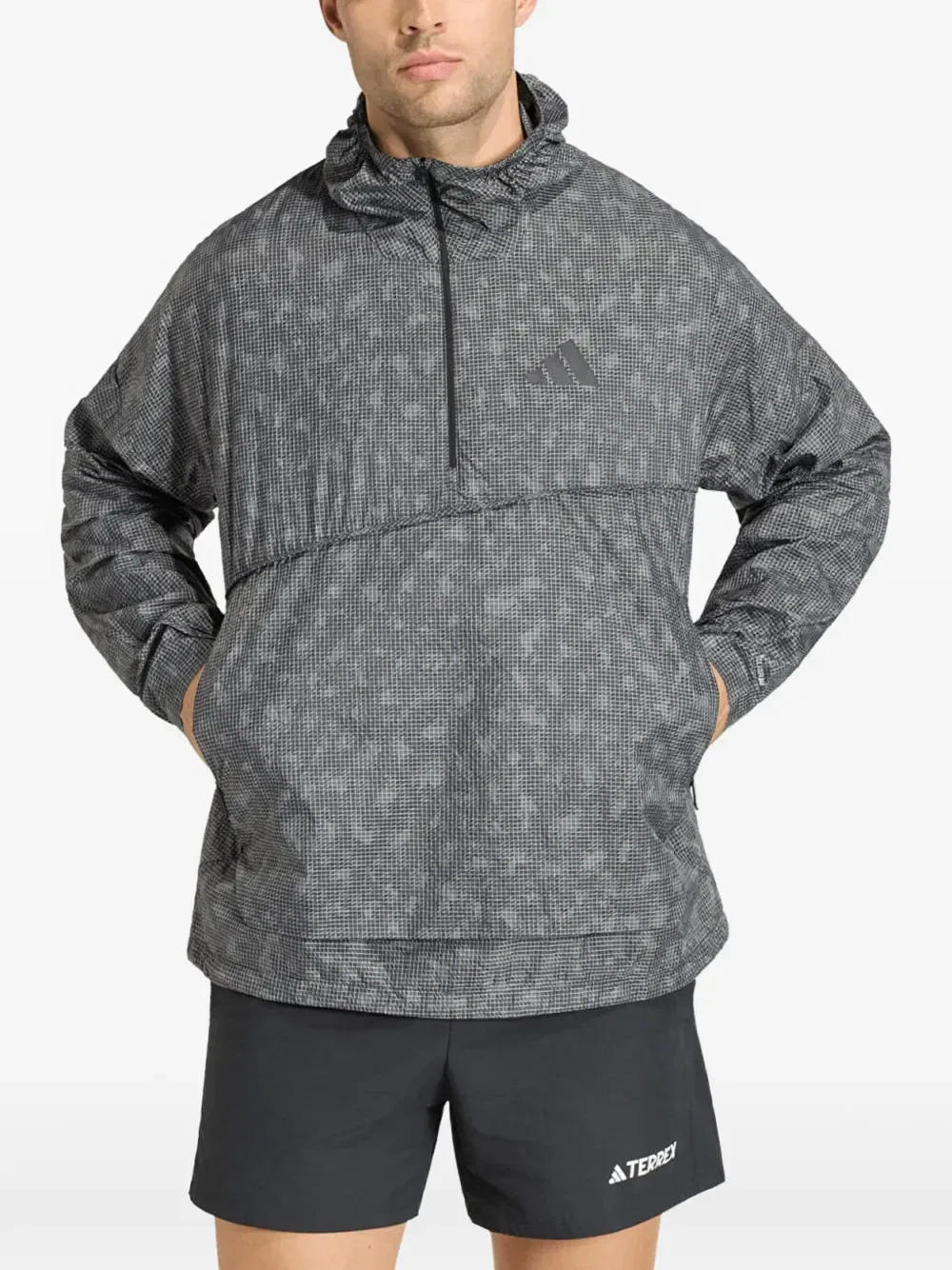 Ветровка Terrex Xploric Clima365 с принтом Adidas, серый