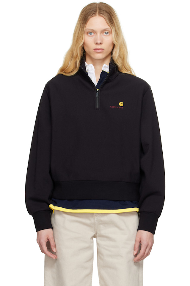 

Свитшот с высоким воротником American script Carhartt Work In Progress, черный