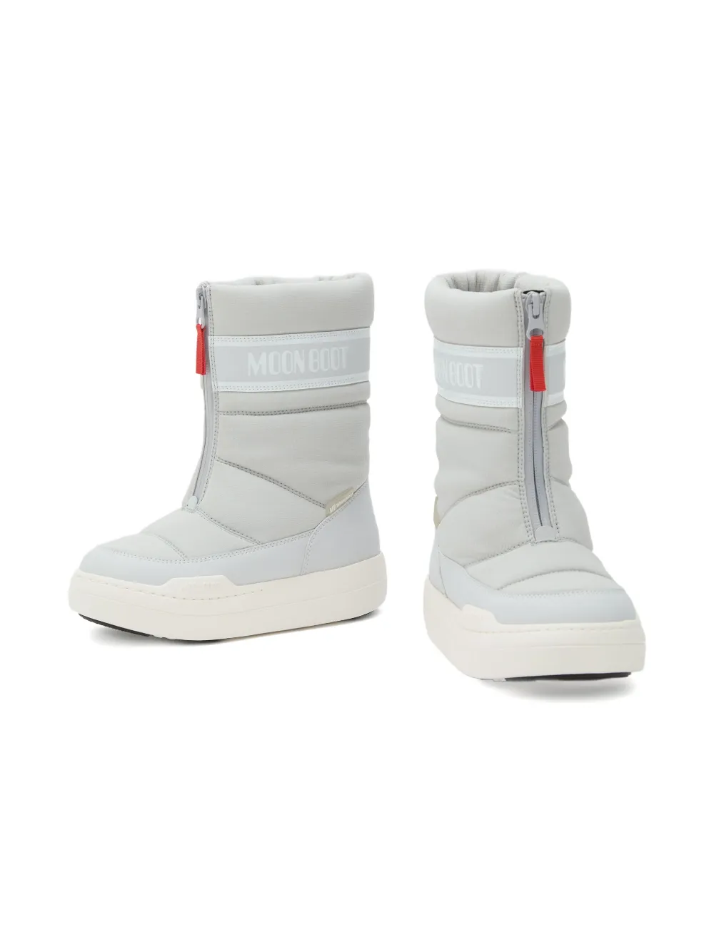 

Стеганые сапоги на молнии Moon Boot Kids, серый
