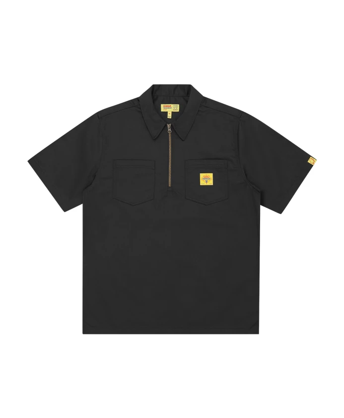 

Рабочая рубашка с застежкой-молнией на четверть длины Icecream, черный