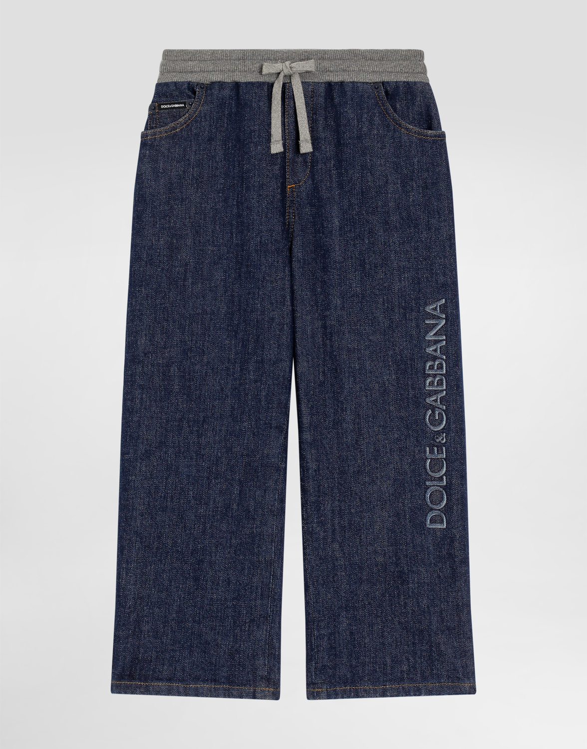 

Джинсы с пятью карманами с вышивкой Dolce&Gabbana, мультиколор