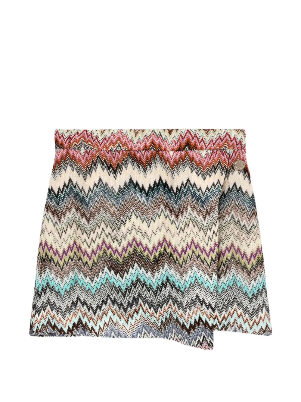 

Мини-юбка с зигзагообразным узором Missoni Kids, бежевый