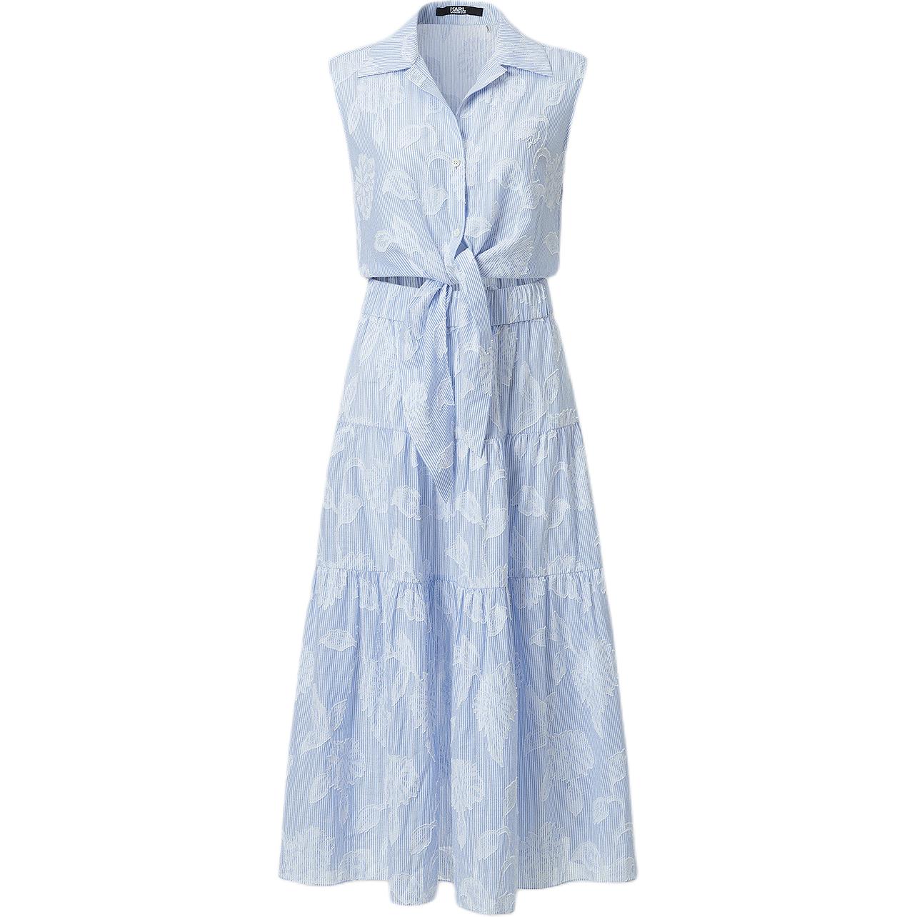 

Платье Karl Lagerfeld Elegant Elegance Date Party SS25 без рукавов женское KARL LAGERFELD / Karl Lagerfeld Jeans, синий