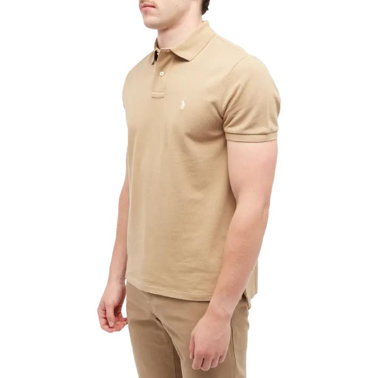 Пользовательская поло FW23 мужская slim fit tan Polo Ralph Lauren, Tan — фото 4