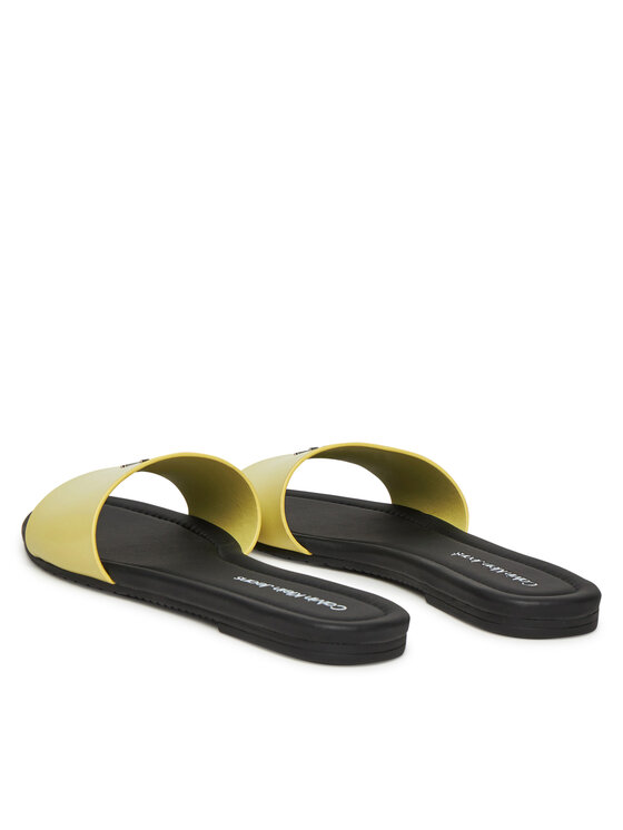Мюли Flat Sandal Slide Mg YW0YW01697 Calvin Klein Jeans, желтый — фото 3
