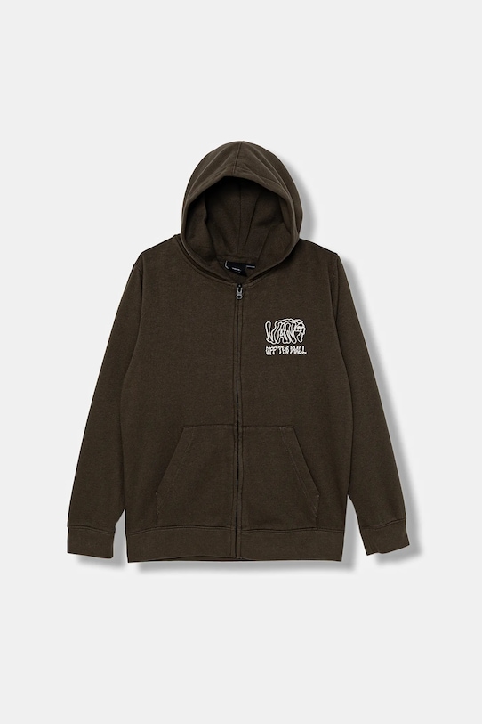 

Детская толстовка с гофрированной застежкой-молнией Vans, коричневый