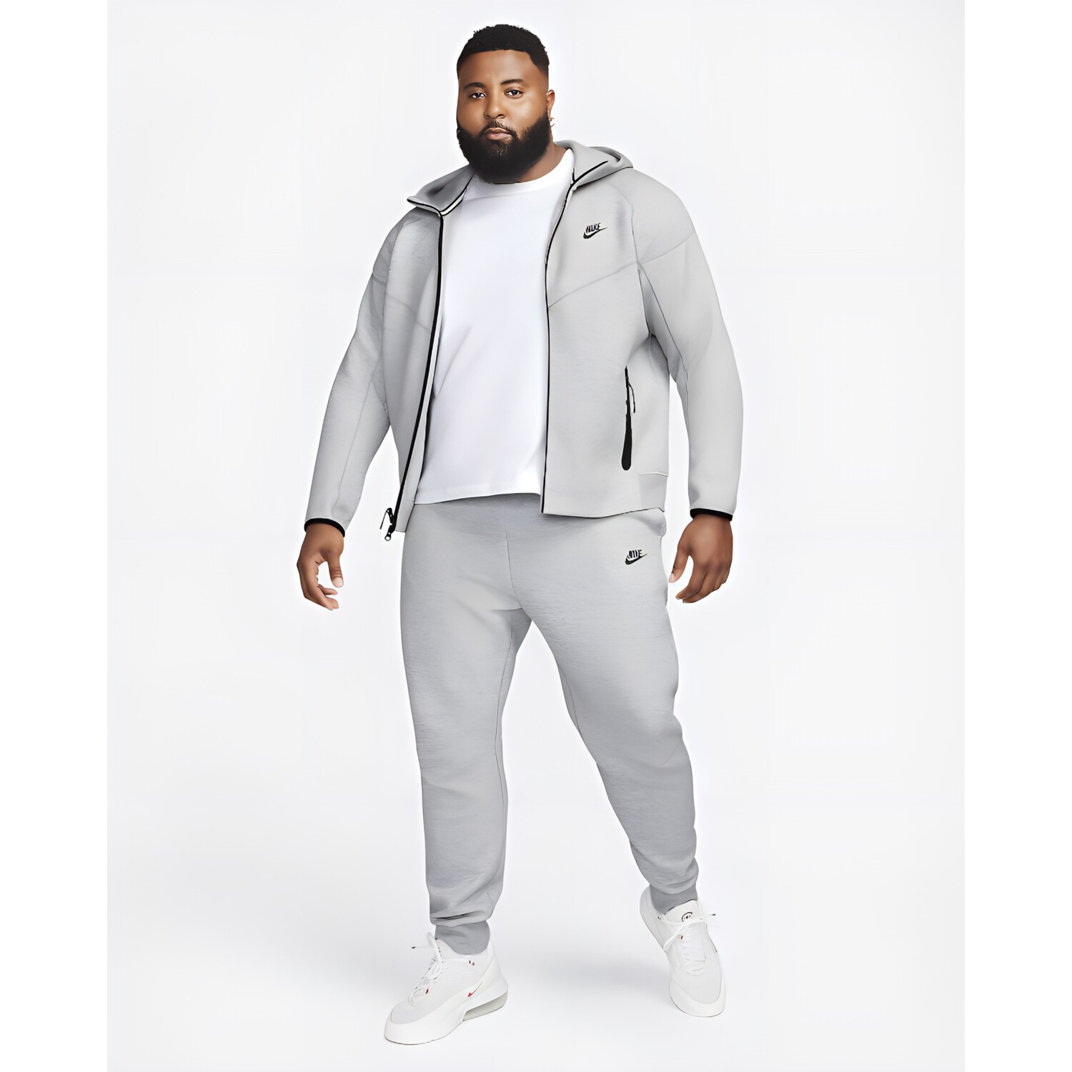 Толстовка с капюшоном Sportswear Tech Fleece Windrunner Full-Zip Nike, темно-серый — фото 4