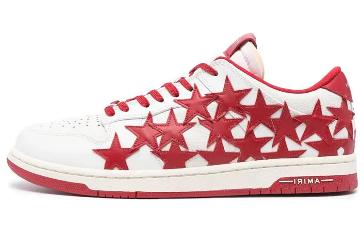 Кроссовки AMIRI Stars Low Leather Sneakers, красный